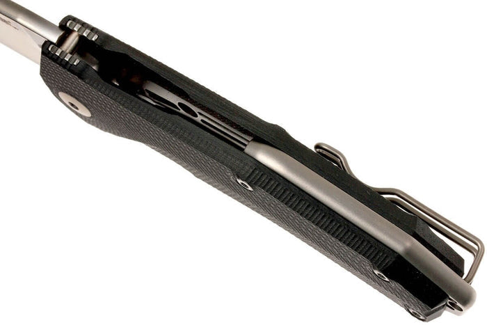 Couteau pliant LionSteel KUR manche G10 ou olivier 12cm - Noir
