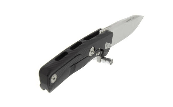 Couteau pliant LionSteel ROK manche monobloc 11cm - Noir