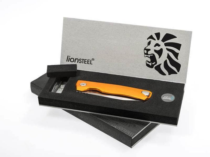 Couteau pliant LionSteel ROK manche monobloc 11cm - Noir