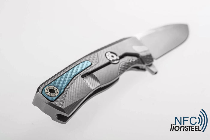 Couteau pliant LionSteel ROK manche monobloc 11cm - Gris