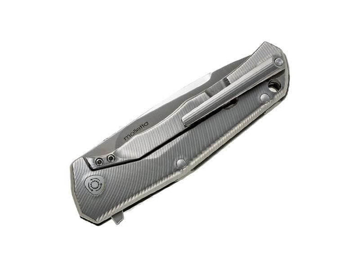 Couteau pliant LionSteel Tre manche G10 / titanium 10cm - Noir