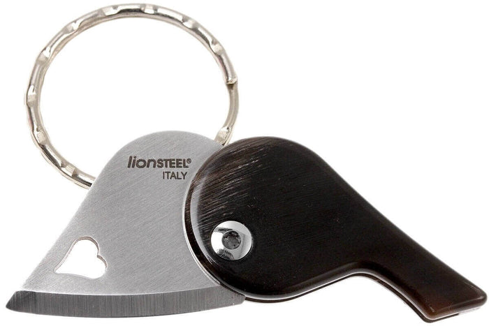 Couteau pliant porte-clés coeur LionSteel LionBeat 4.5cm - Corne