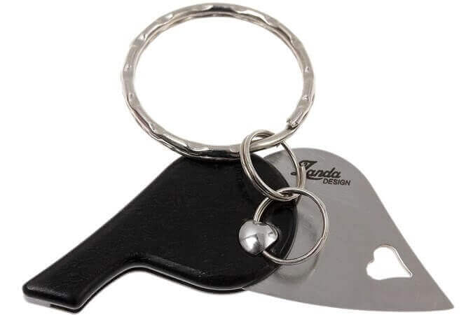 Couteau pliant porte-clés coeur LionSteel LionBeat 4.5cm - Ebène