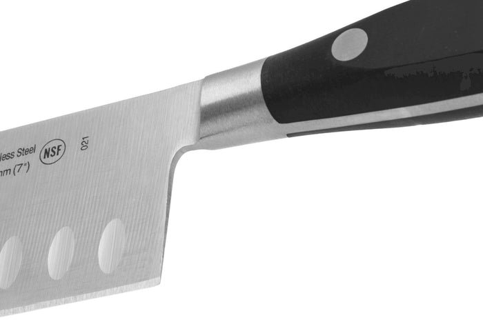 Couteau Santoku Arcos Riviera forgé lame alvéolée 18cm