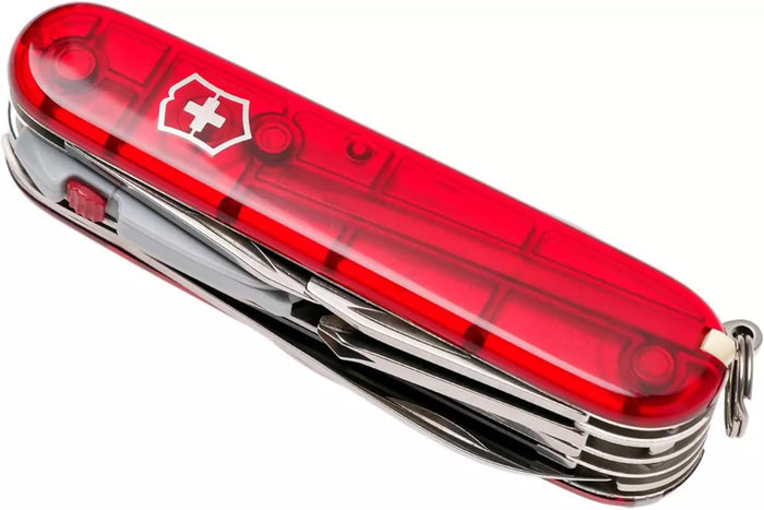 Couteau suisse Victorinox Huntsman Lite rouge translucide 91mm 21 fonctions
