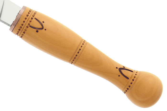 Couteau tartineur Nontron 7605 lame 7cm manche en buis pyrogravé