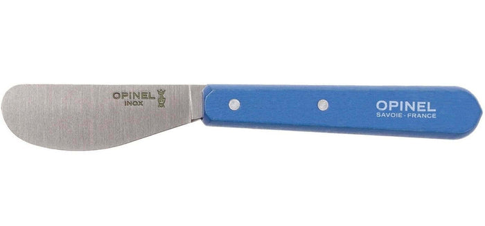 Couteau tartineur Opinel n°117 lame inox 6,5cm manche en hêtre - Bleu