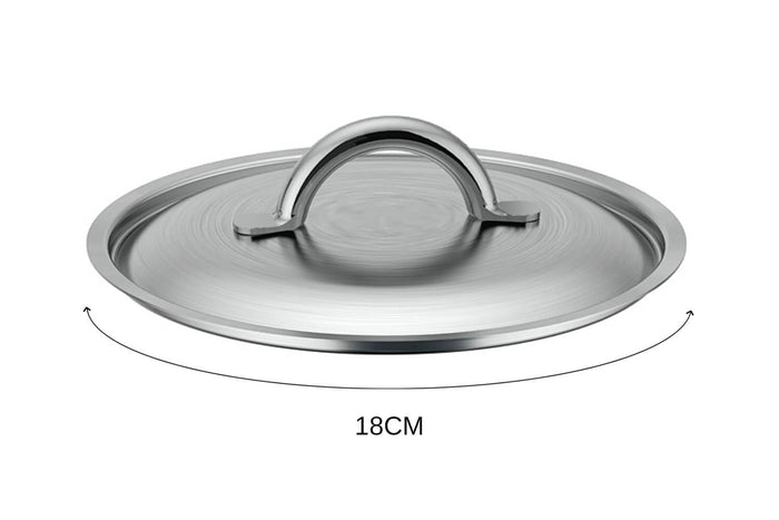 Couvercle De Buyer Prim'Appety en inox brossé avec poignée - 18 cm