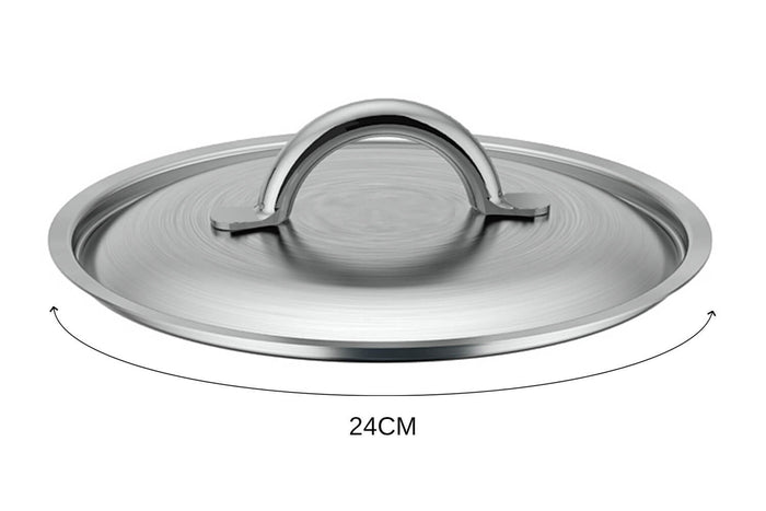 Couvercle De Buyer Prim'Appety en inox brossé avec poignée - 24 cm