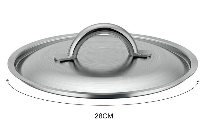 Couvercle De Buyer Prim'Appety en inox brossé avec poignée - 28 cm