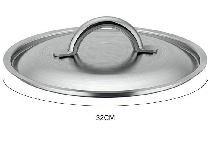 Couvercle De Buyer Prim'Appety en inox brossé avec poignée - 32 cm