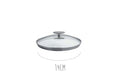 Couvercle en verre bombé Cristel Platine - 14cm