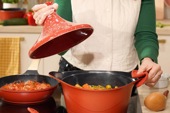 Couvercle tajine Cookut en céramique pour L'Incroyable Cocotte 24cm + livret de recettes - Passion