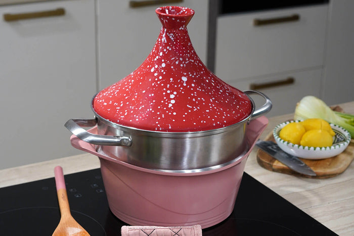 Couvercle tajine Cookut en céramique pour L'Incroyable Cocotte 24cm + livret de recettes - Passion