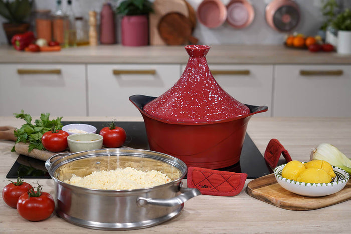 Couvercle tajine Cookut en céramique pour L'Incroyable Cocotte 28cm + livret de recettes - Passion