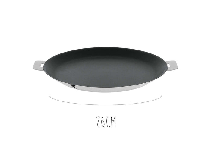 Crêpière antiadhérente Cristel Mutine Amovible Exceliss en inox - 26cm