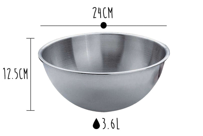 Cul de poule professionnel tout inox - 24cm