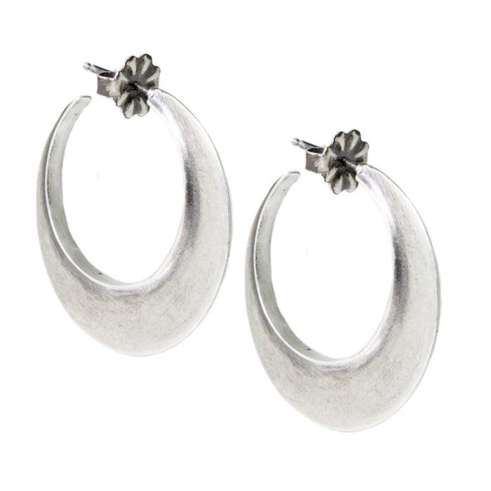 Curve J Hoop Earrings-Austin Titus