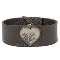 Dendritic Heart Leather Bracelet