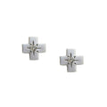 Diamond Cross Stud Earrings-Jane Diaz