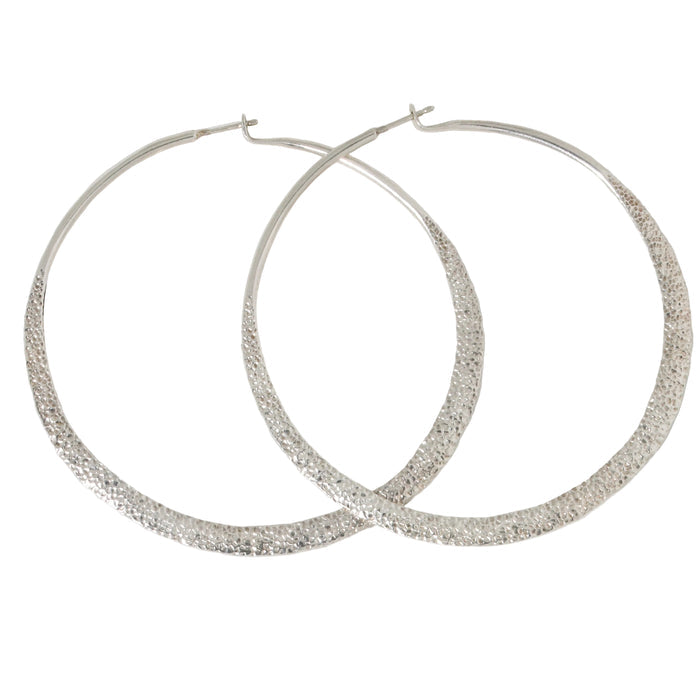 Dimple Textured Hoop Earrings-Southwest