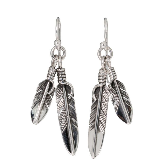 Double Feather Earrings