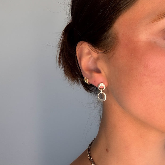 Double Open Circle Earrings