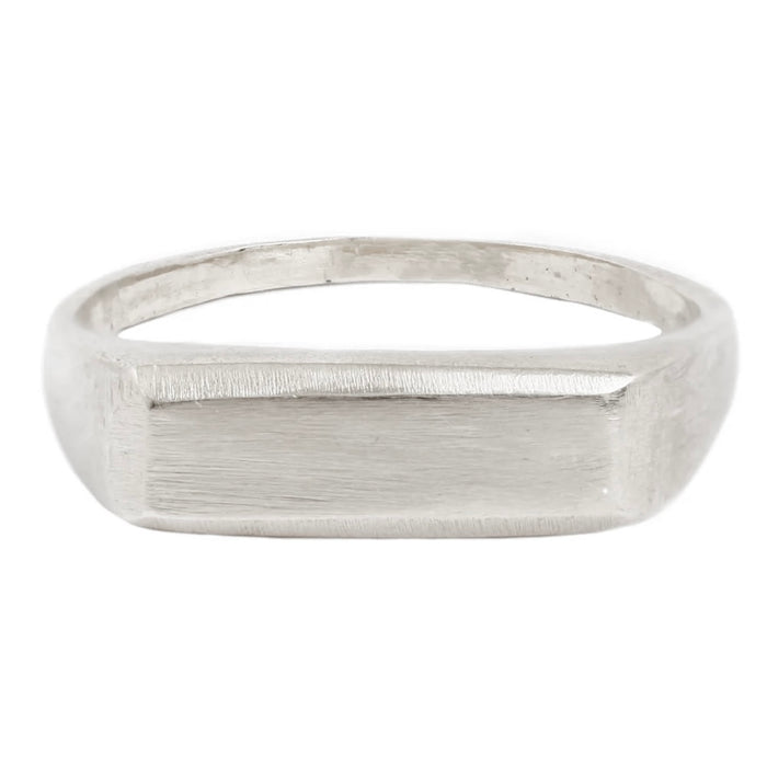 Elongated Beveled Signet Ring