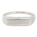 Elongated Beveled Signet Ring