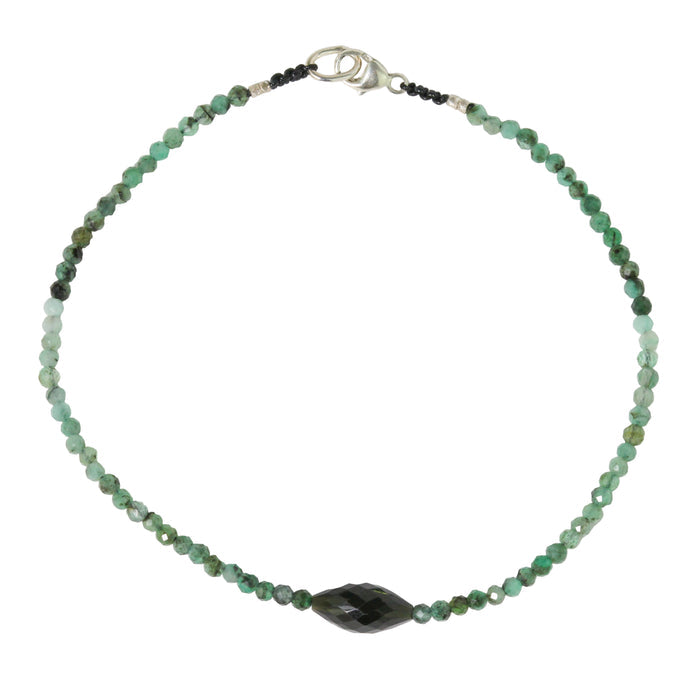 Emerald + Black Tourmaline Bracelet No. 2-Margaret Solow