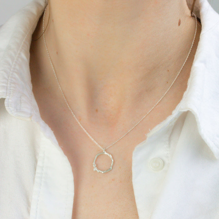Encrusted Round Branch Necklace-Branch