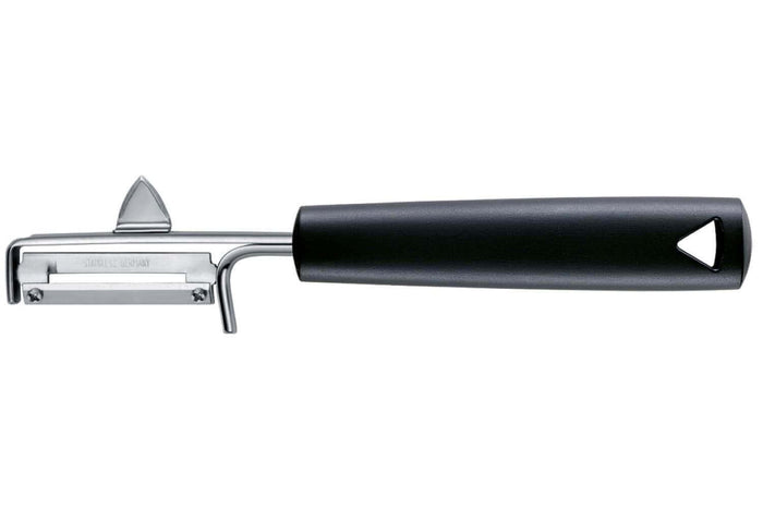 Éplucheur Triangle lame pivotante inox et manche green grip noir - Droitier