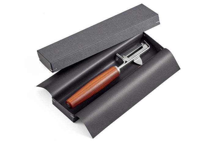 Éplucheur Triangle Sense lame mobile en inox et manche prunier