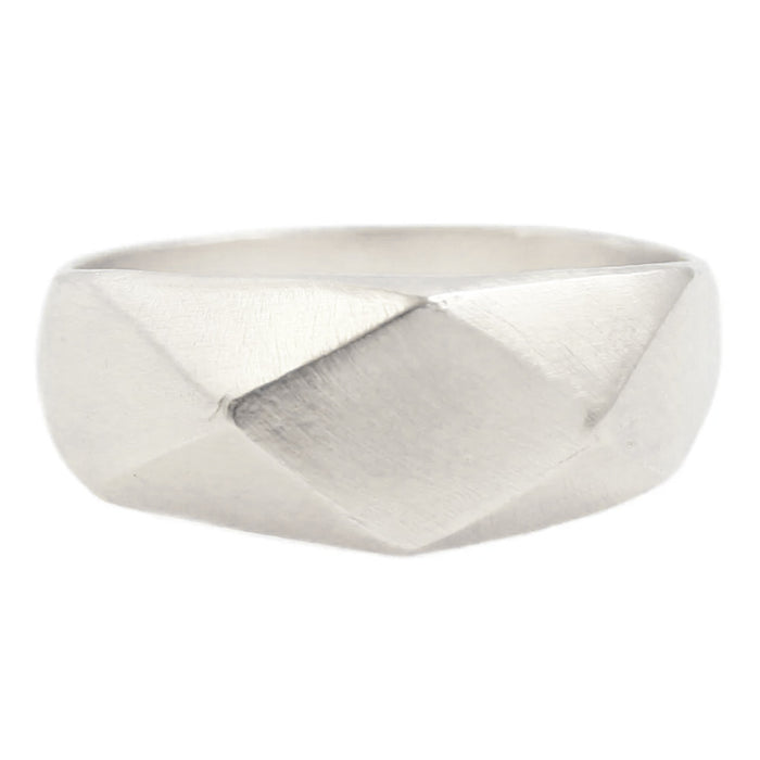 Faceted Plane Signet Ring
