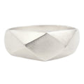 Faceted Plane Signet Ring