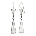 Faceted Triangular Mirror Earrings