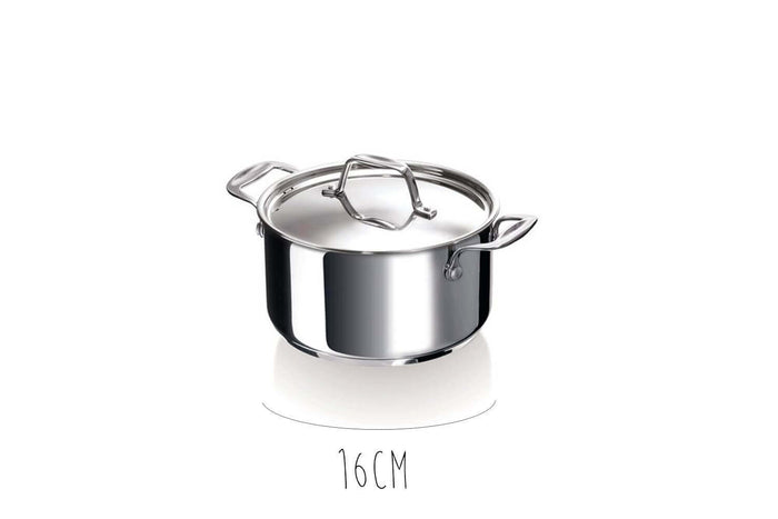 Faitout Beka Chef en inox avec couvercle - 16cm