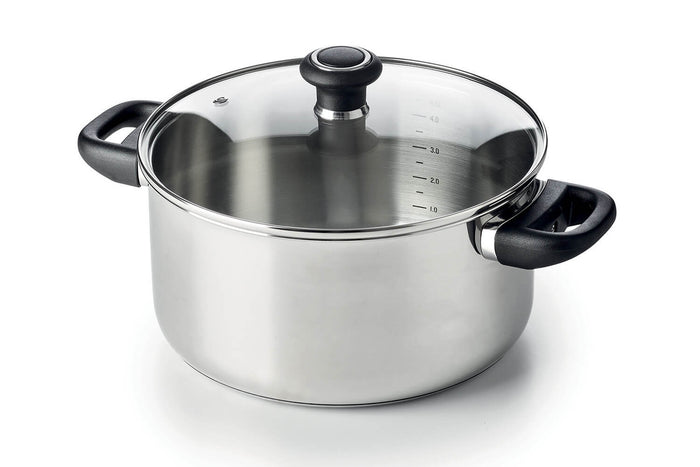 Faitout Beka Polo en acier inoxydable 18/10 + couvercle en verre - 16cm
