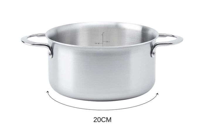 Faitout De Buyer Alchimy en inox 18/10 multicouches 3 plis - 20 cm