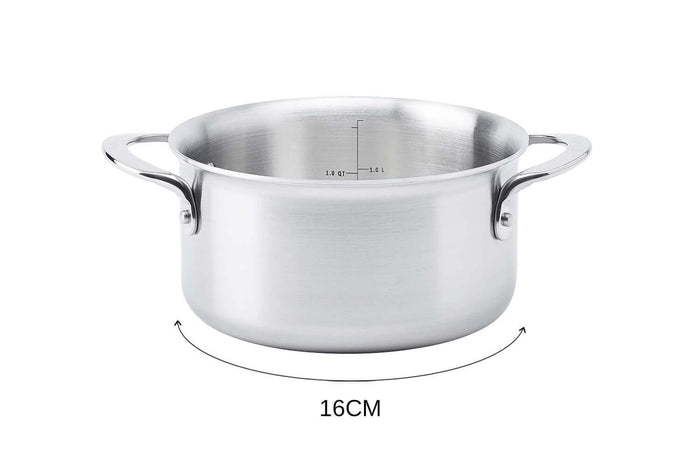 Faitout De Buyer Alchimy en inox 18/10 multicouches 3 plis - 16 cm
