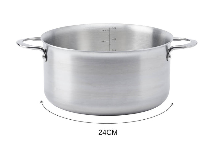 Faitout De Buyer Alchimy en inox 18/10 multicouches 3 plis - 24 cm