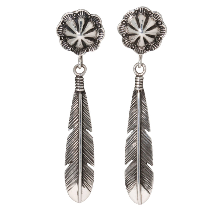 Feather Conch Stud Earrings
