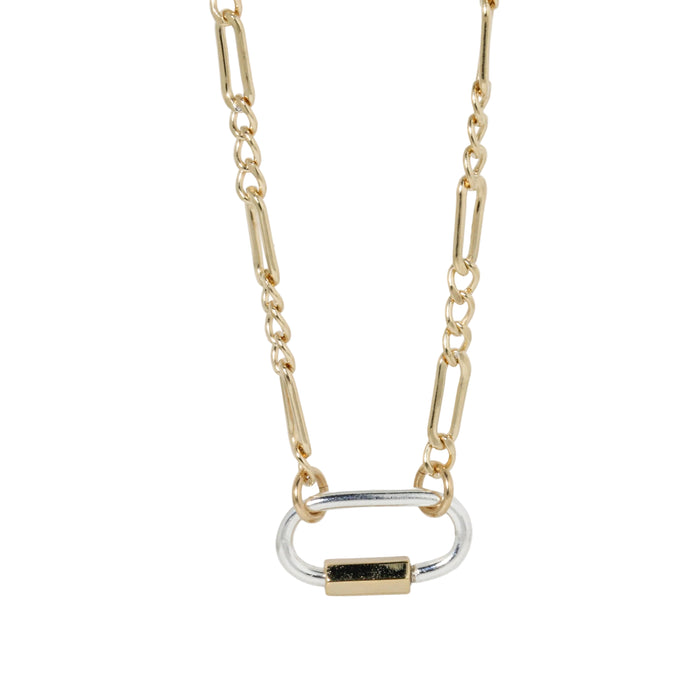 Figaro Carabiner Chain Necklace-Chemistry Jewelry