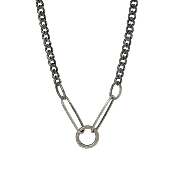sterling silver can thus Five Links Charm Holder Necklace