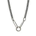 sterling silver can thus Five Links Charm Holder Necklace