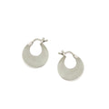 Flat Crescent Hoop Earrings-Jane Diaz