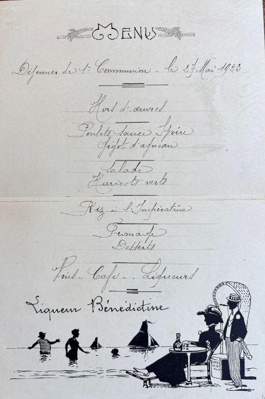 (French) Menu - Dejuner de la Communion