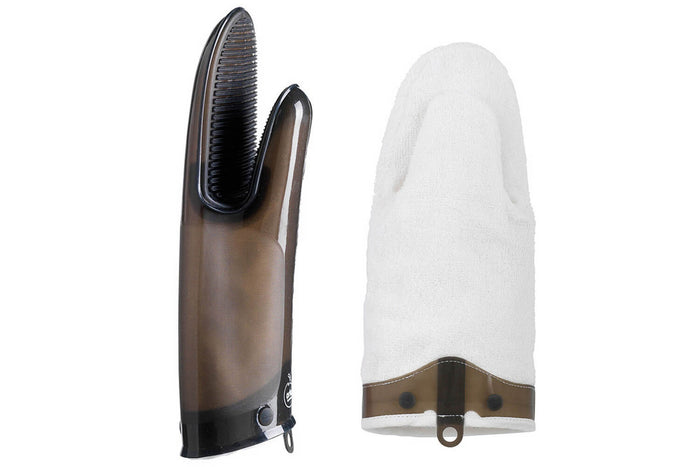 Gant de cuisine Mastrad Orka'Tex en coton et silicone - Noir