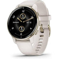 Garmin Venu 2 Plus 43mm GPS Smartwatch Cream Gold Stainless Steel Bezel with Ivory Case and Silicone Band - Excellent Pre-owned