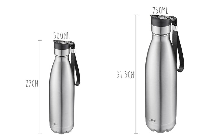 Gourde isotherme en inox Gefu Olimpio argent